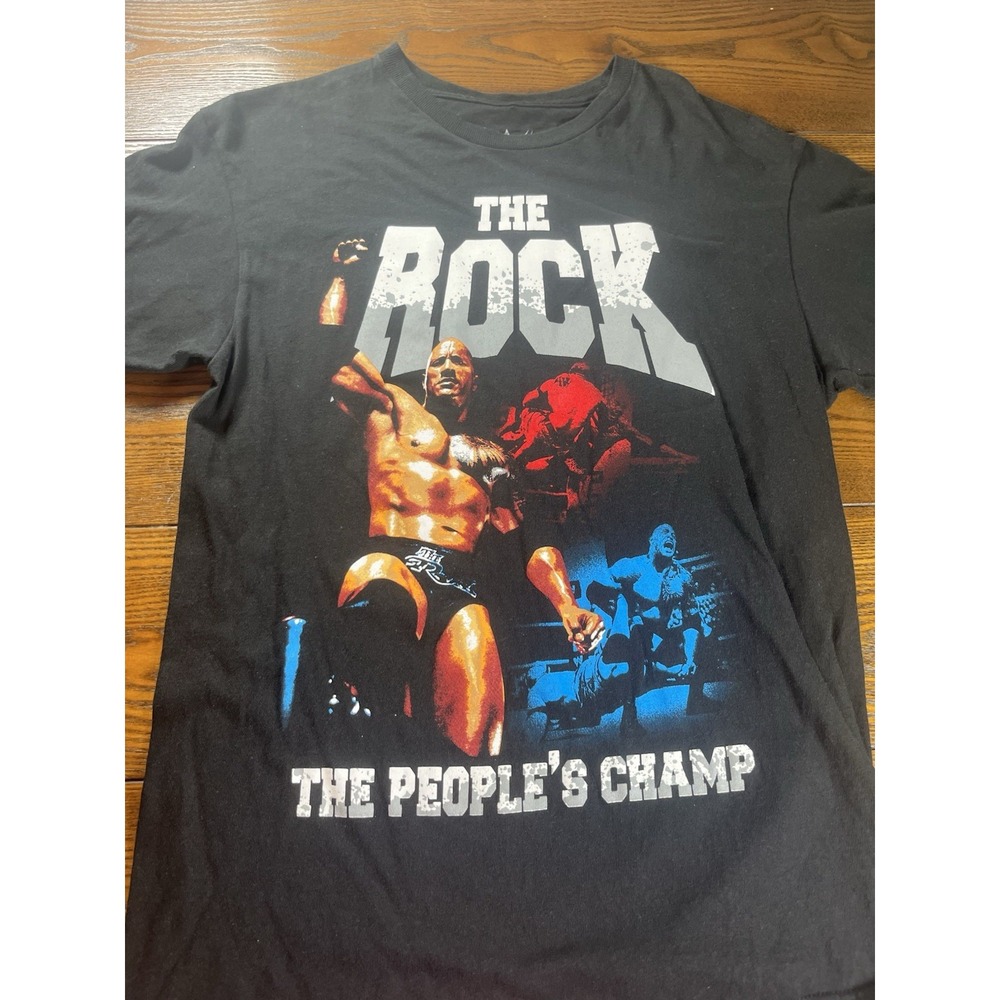 WWE Authentic The Rock "The People's Champ" T Shirt Dwayne Johnson Men's Medium